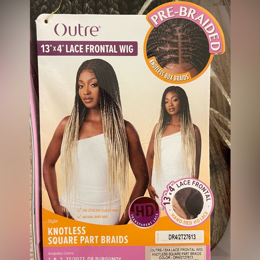 13x4 Knotless Square Part Braided Wig